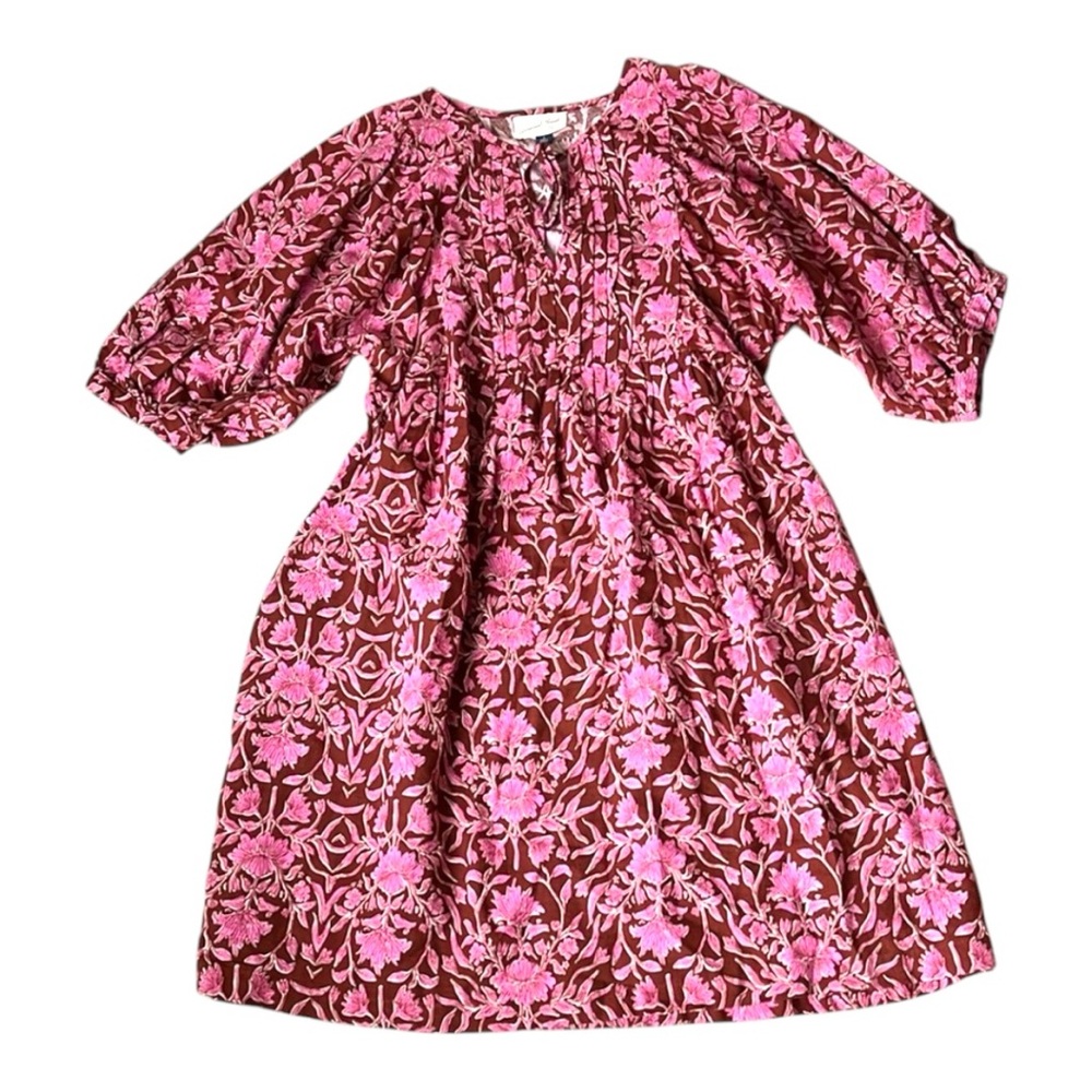 Universal Thread Women’s Puff Sleeve Floral Boho Midi Dress, Size Small